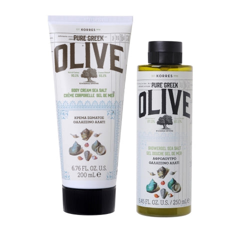 Pure Greek Olive Sea Salt Körperpflege-Set