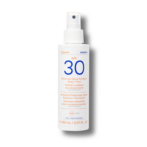 Yoghurt Sonnenschutz Spray-Emulsion für Gesicht & Körper SPF30